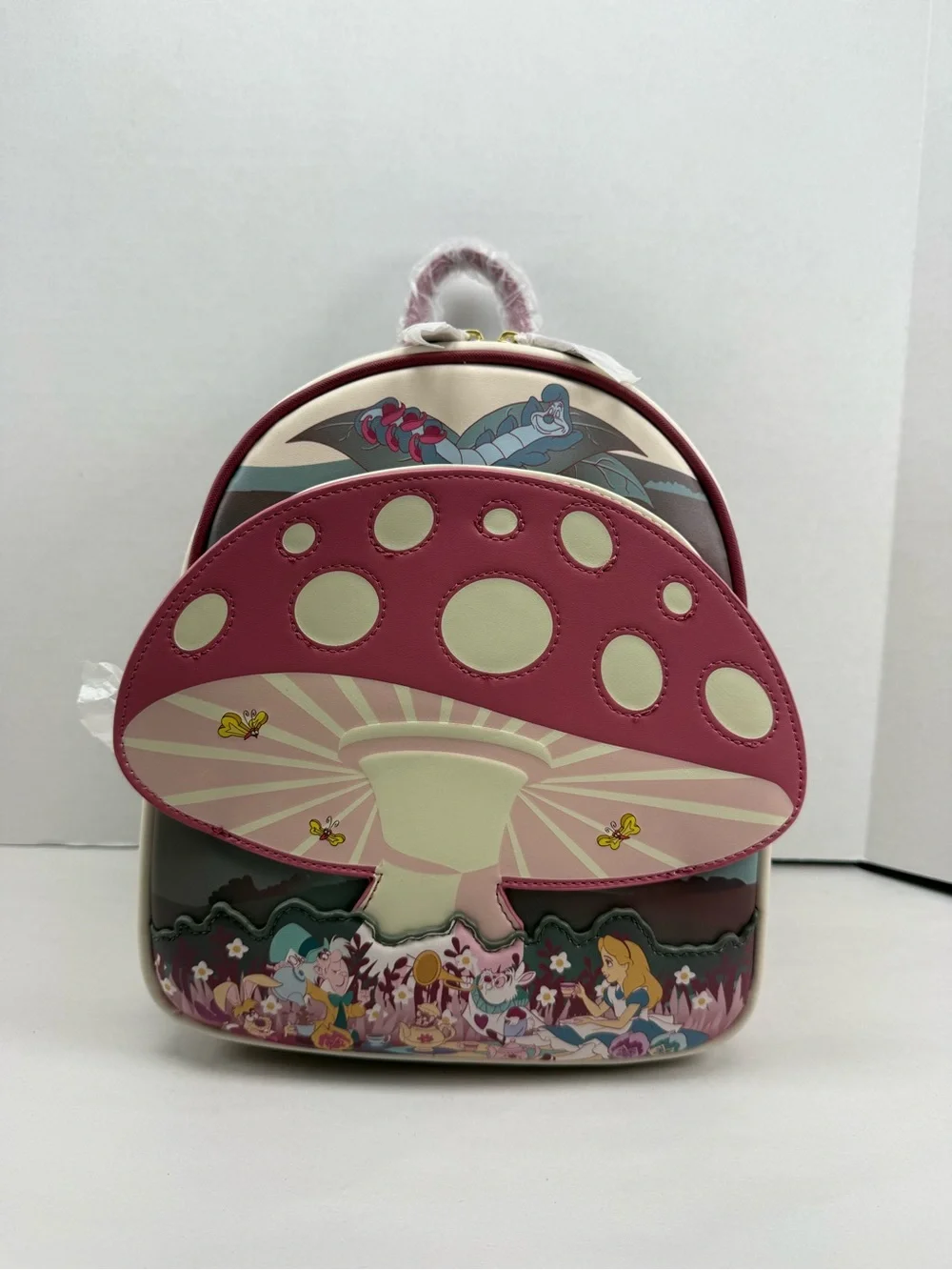 Loungefly Disney Alice in Wonderland Mushroom Tea Party Mini Backpack & Wallet